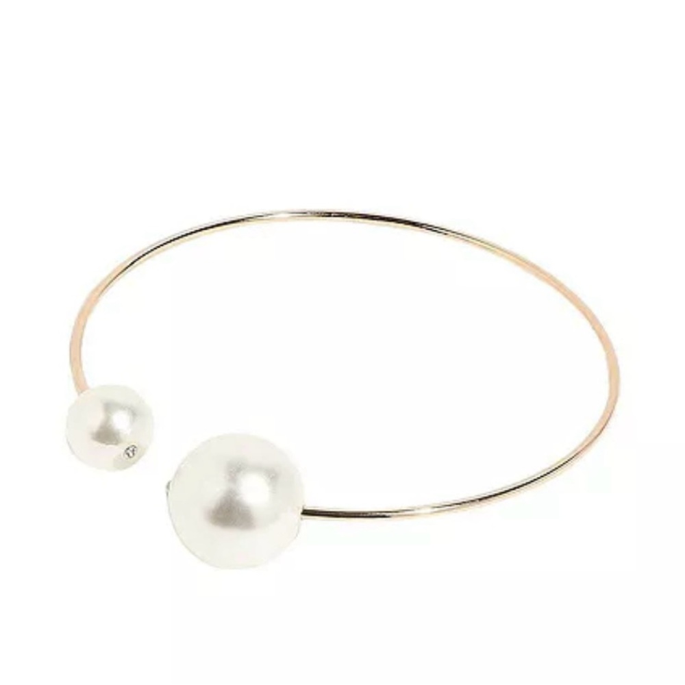 Chic Double Ended Pearl Collar Choker Necklace